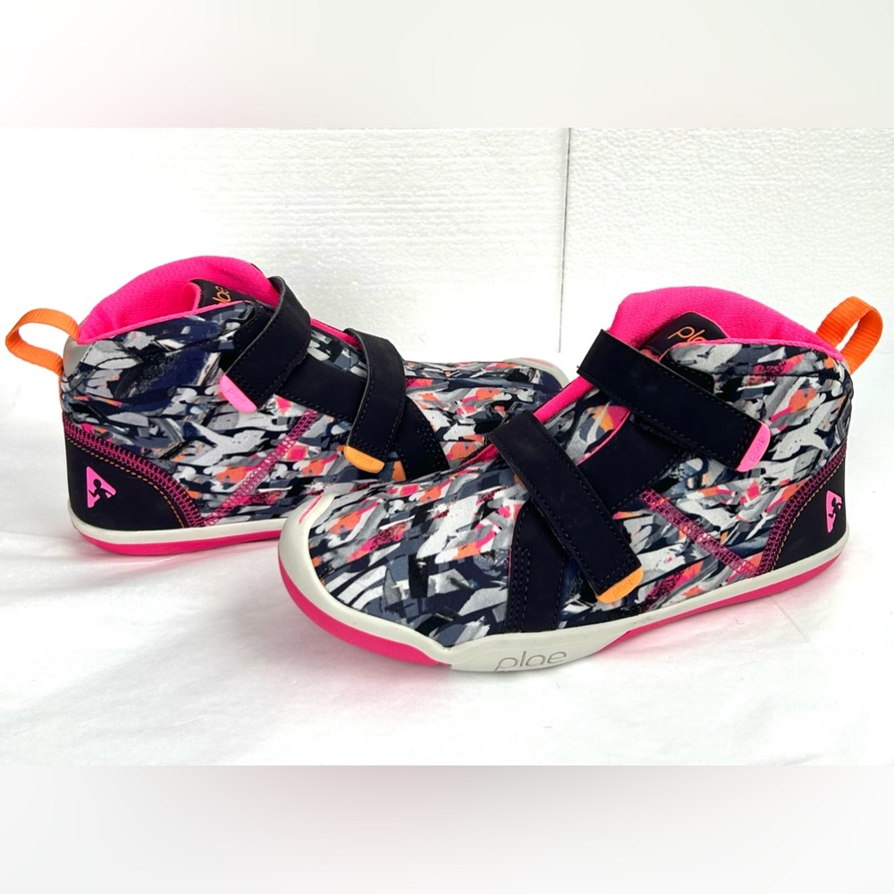 Plae Kids' Bright Pink Multicolor High-Top Sneakers lightweight  comfy colorful